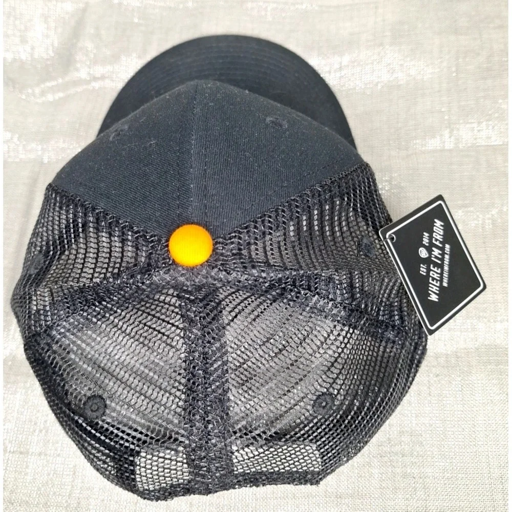 NEW Retro Cincinnati Trucker Hat Black Mesh Orange City Name Cap Where I'm From